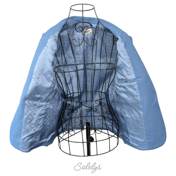 Zadig & Voltaire Valdy Strass Blue Crystal Embellished Back Blazer 36 Small - Picture 7 of 10